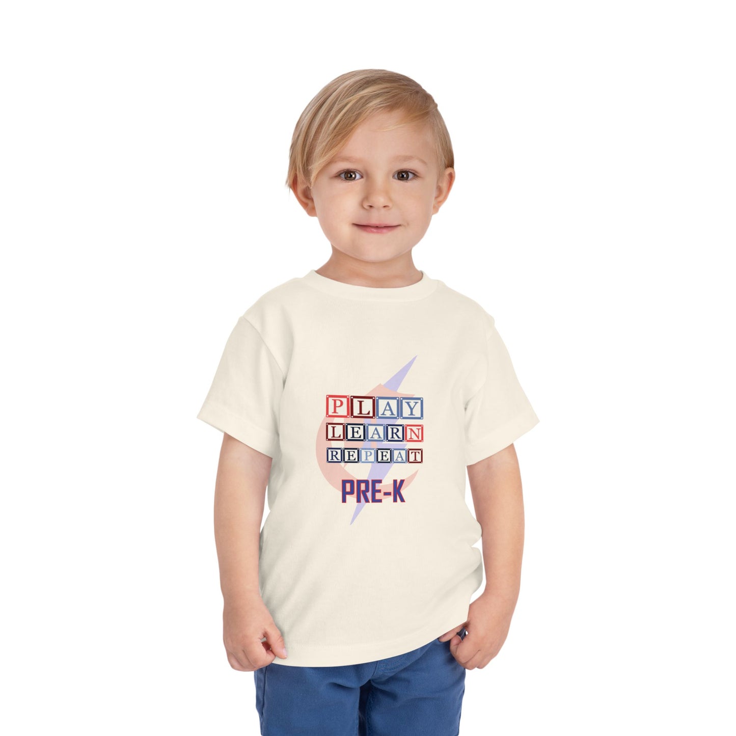Chisholm Bluestreaks – Play. Learn. Repeat. Pre-K Toddler Tee