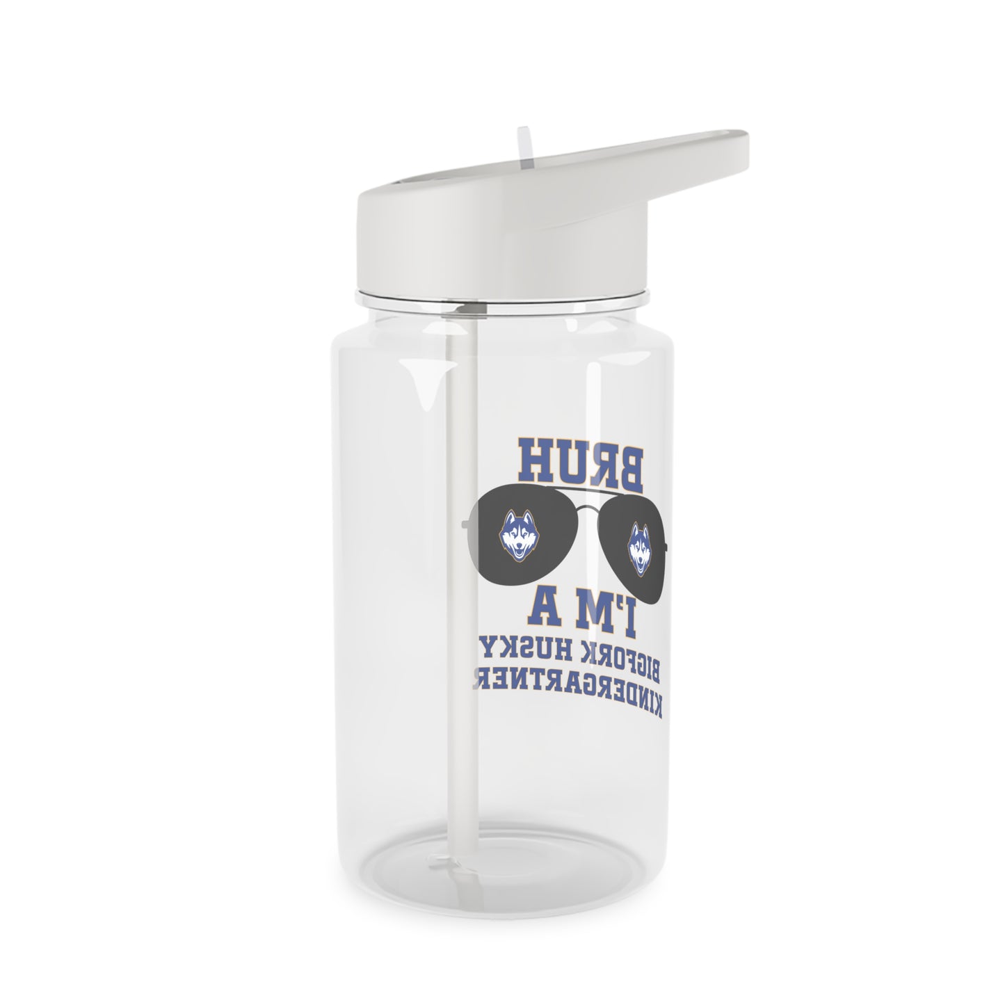 BRUH. I’m a Bigfork Husky Kindergartner Tritan Water Bottle