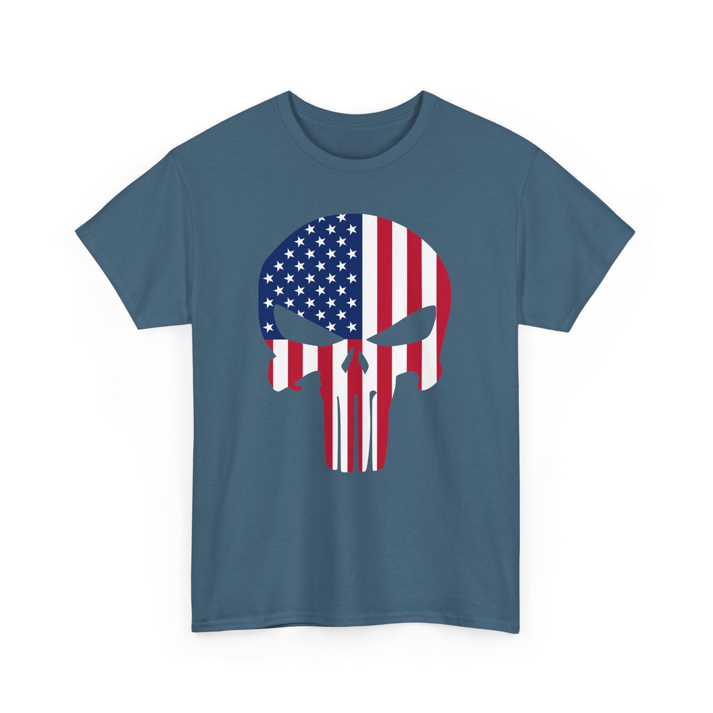 American Skull Tee - Bold Patriotism Meets Edgy Style