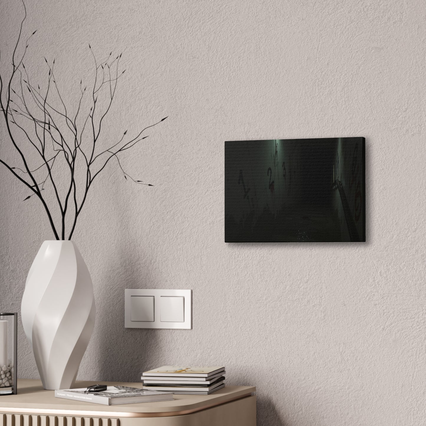 Count Your Steps, Not Your Regrets – Haunted Stairwell Canvas