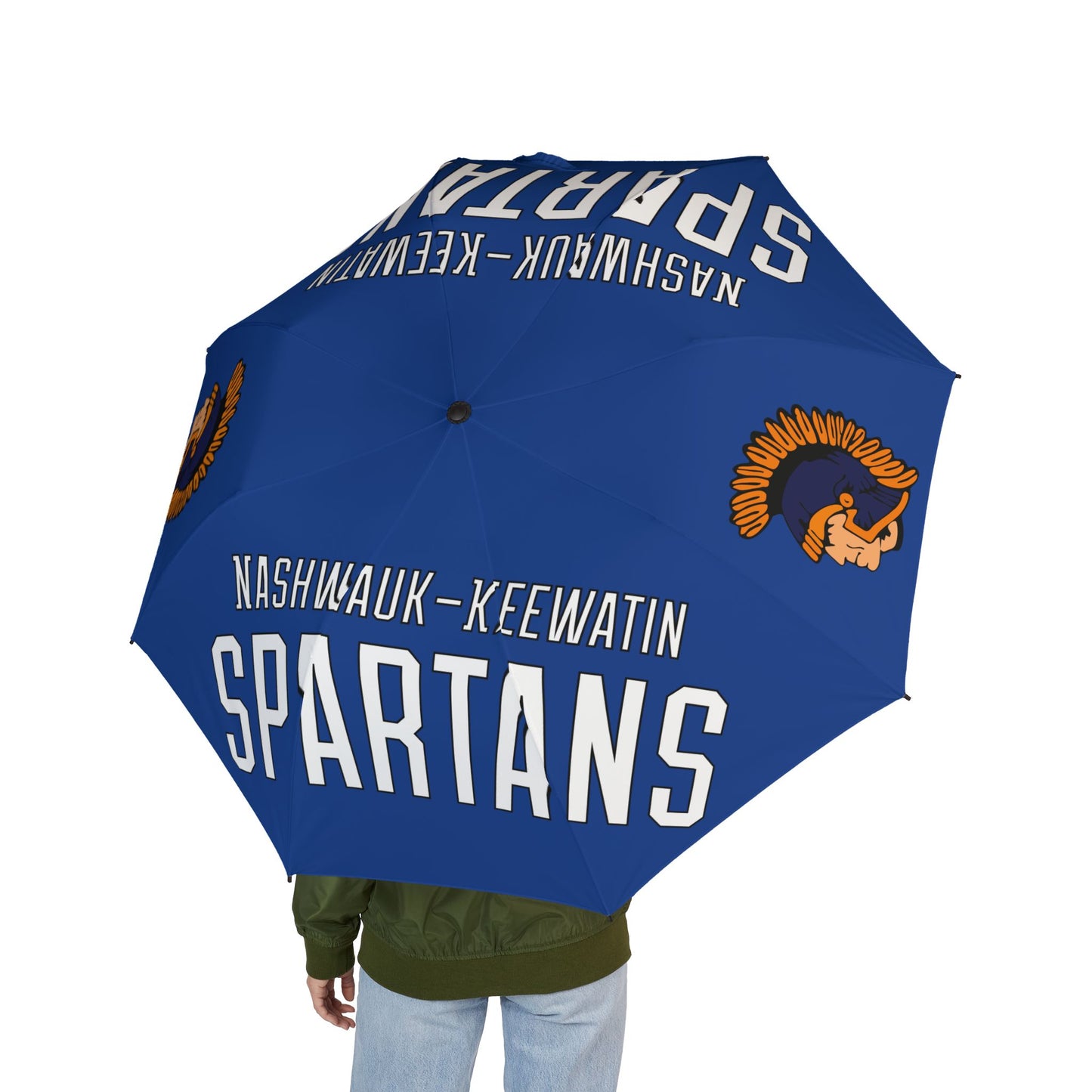 Nashwauk-Keewatin Spartans All-Weather Umbrella – Spartan Tough, Storm Ready