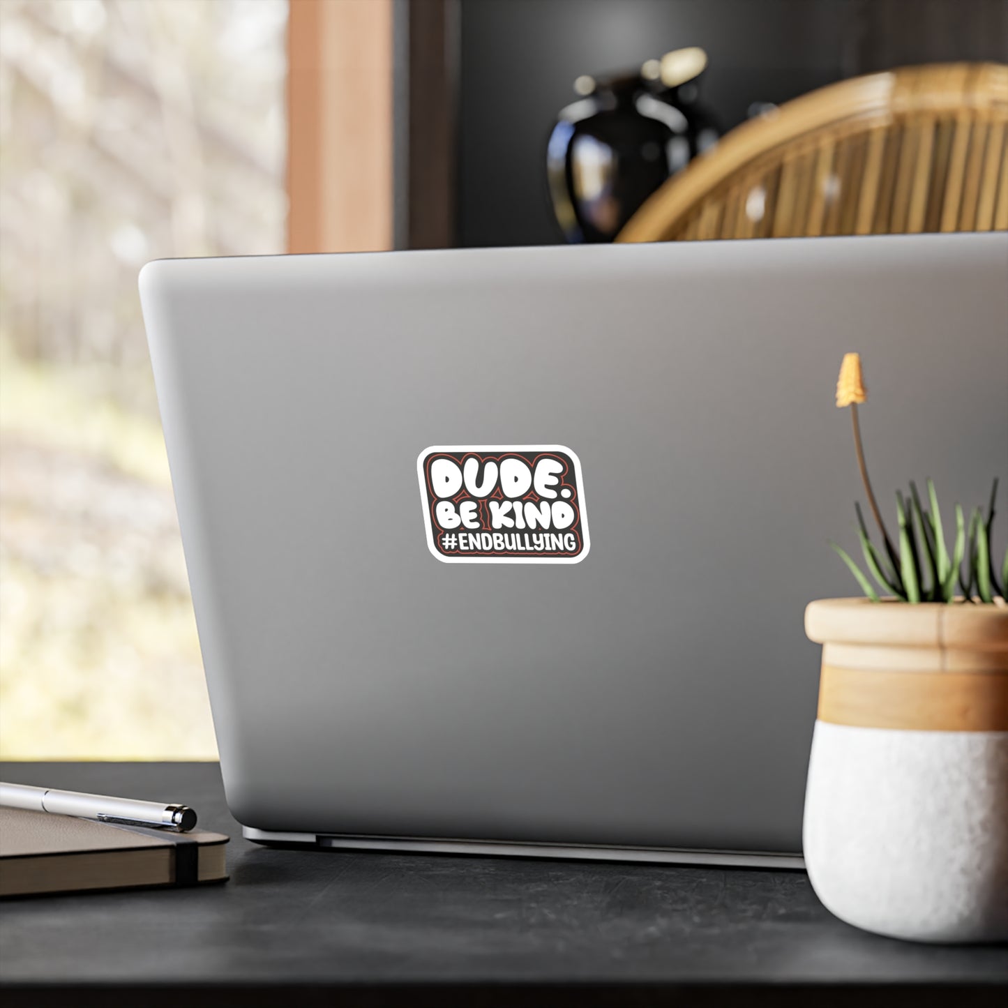 DUDE. BE KIND. #ENDBULLYING Vinyl Sticker — Weather-Resistant Matte, 6 Sizes