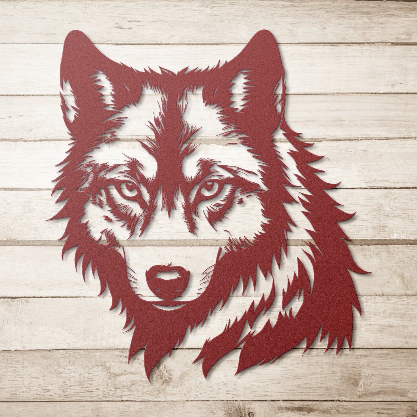 Fierce Wolf Head Metal Sign