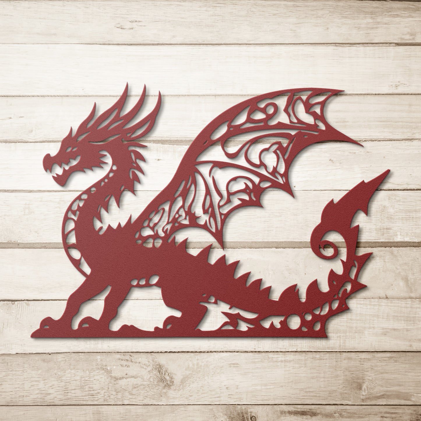 Geometric Dragon Metal Wall Art
