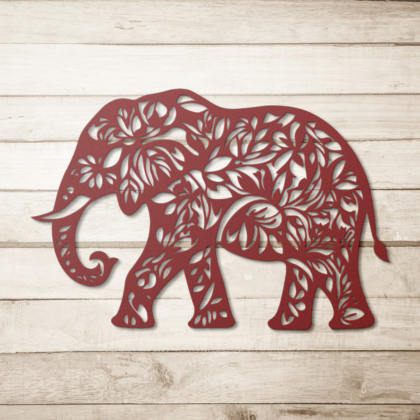 Geometric Elephant Metal Sign