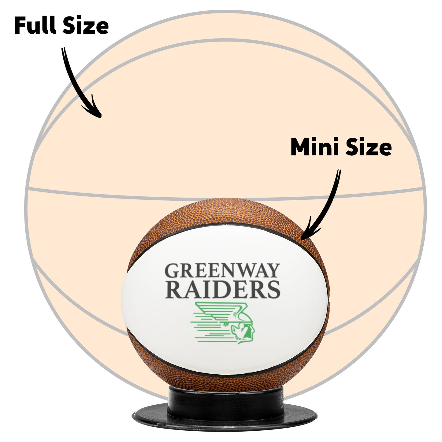 Greenway Raiders Customizable Mini Basketball
