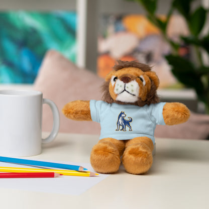 Huggable Huskies – 8" Plush Buddies w/ Logo Tee (Pick Your Animal + Tee Color)