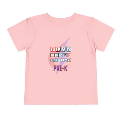 Chisholm Bluestreaks – Play. Learn. Repeat. Pre-K Toddler Tee