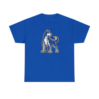 Bigfork Huskies Heavy Cotton Tee — Custom Back (“DAD #1” or Your Text)