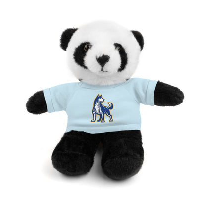 Huggable Huskies – 8" Plush Buddies w/ Logo Tee (Pick Your Animal + Tee Color)
