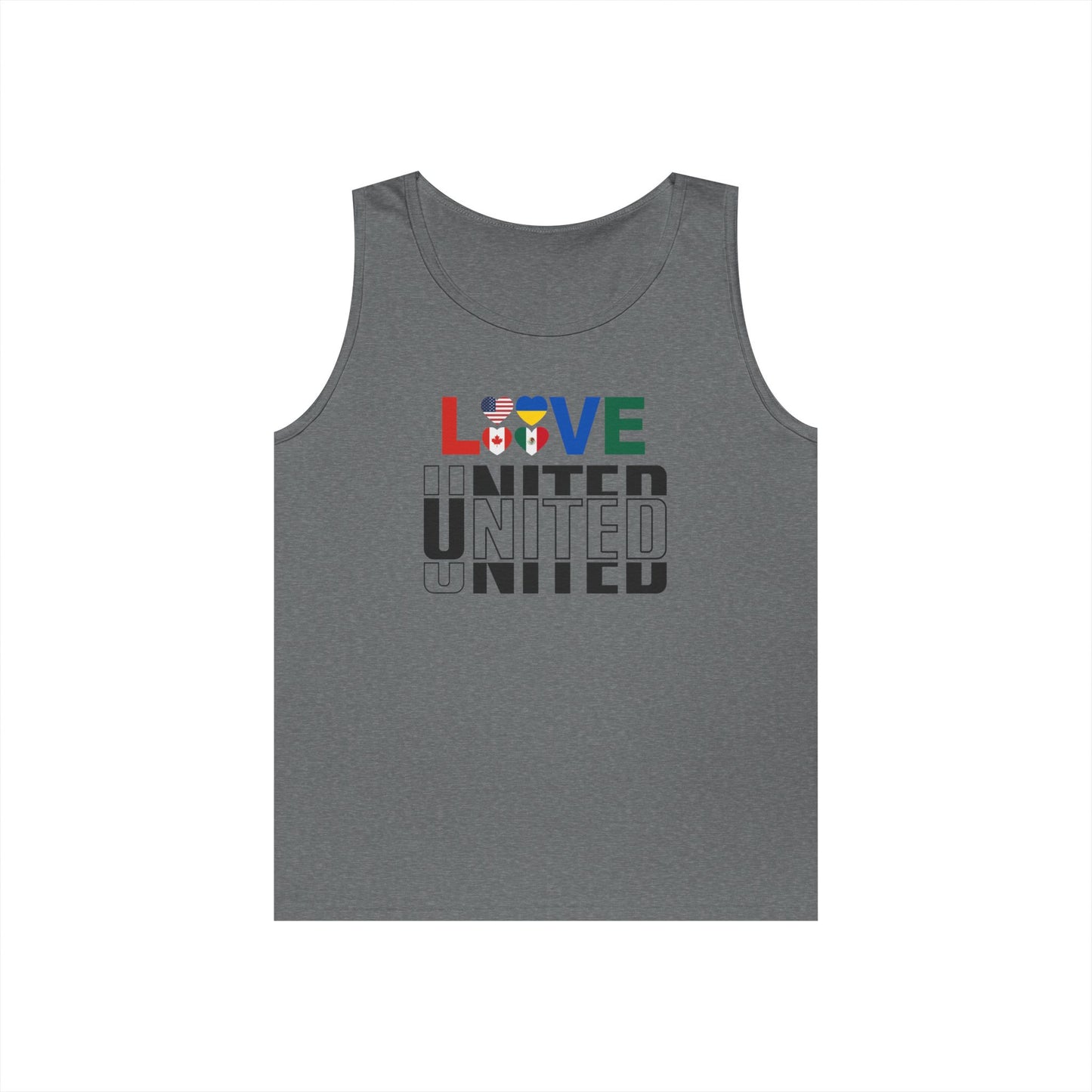 LOVE United USA Unisex Cotton Tank Top