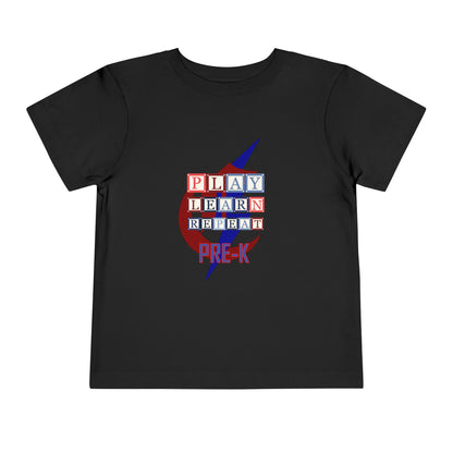 Chisholm Bluestreaks – Play. Learn. Repeat. Pre-K Toddler Tee