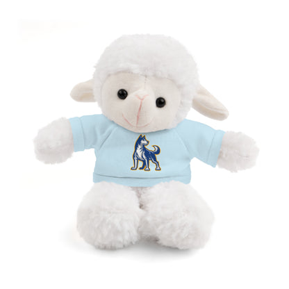 Huggable Huskies – 8" Plush Buddies w/ Logo Tee (Pick Your Animal + Tee Color)