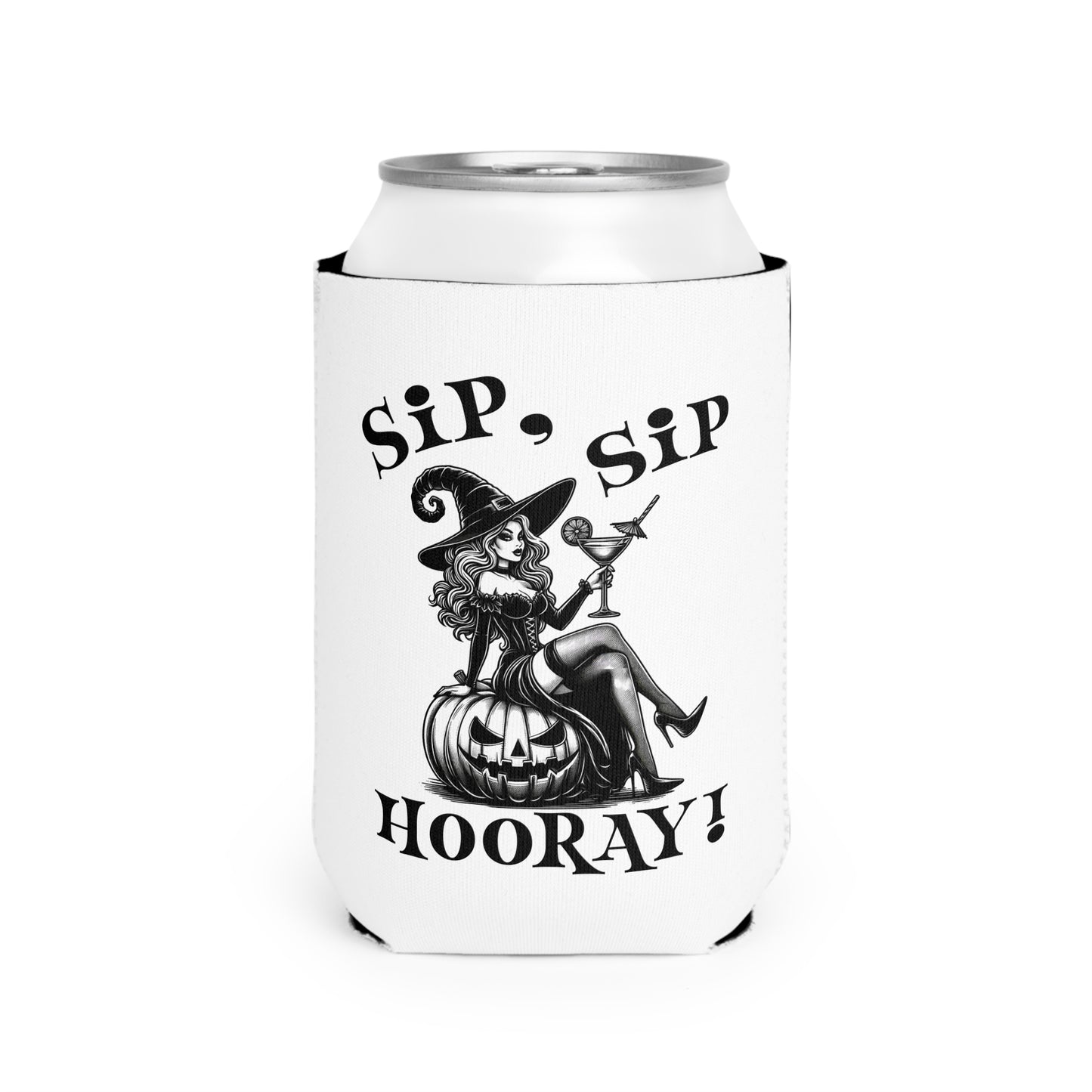 Sip Sip Hurray Can Cooler Sleeve – Fun & Stylish Drink Insulator for Parties & Celebrations