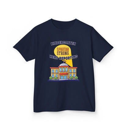 Kindergarten: Spartan Strong, Hero Reporting – NK Spartans Kids Tee