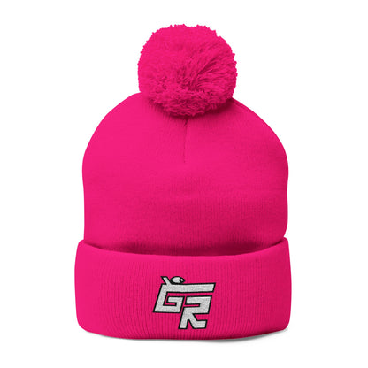 Pom-Pom Beanie (Hockey Spirit Embroidered Cap)