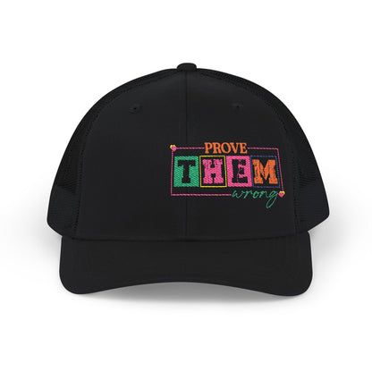 Embroidered Snapback Cap - 'Prove Them Wrong' Motivational Hat