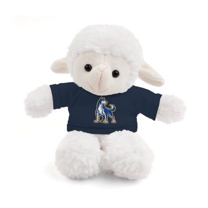 Huggable Huskies – 8" Plush Buddies w/ Logo Tee (Pick Your Animal + Tee Color)