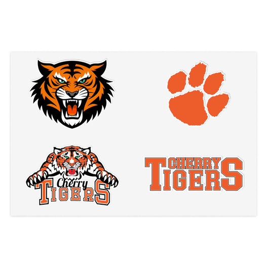 Cherry High School Tigers Sticker Sheet