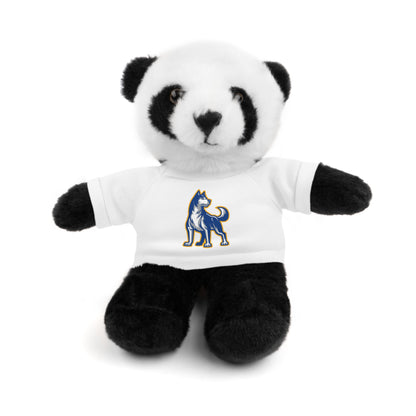 Huggable Huskies – 8" Plush Buddies w/ Logo Tee (Pick Your Animal + Tee Color)
