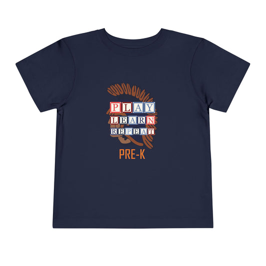 NK Play. Learn. Repeat. – Pre-K Toddler Tee
