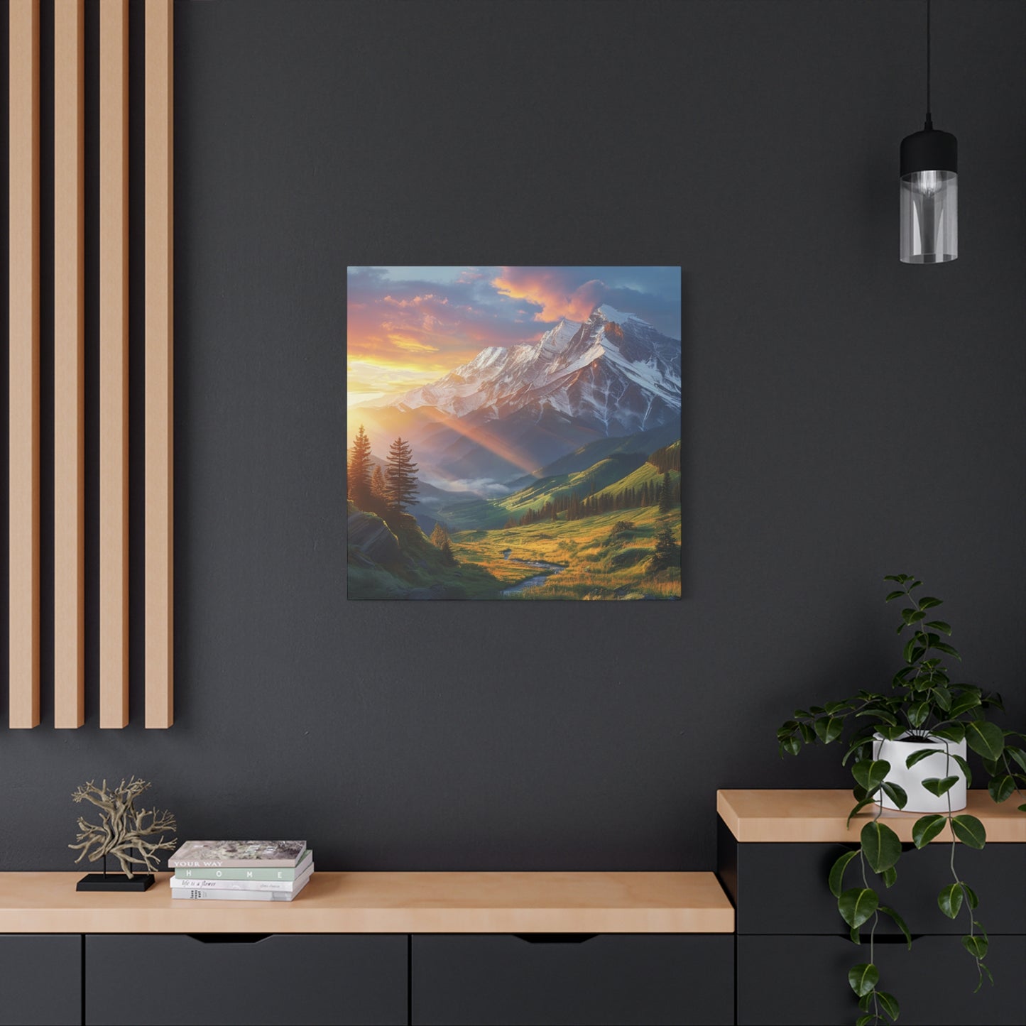 Mountain Valley Sunrise Canvas Print