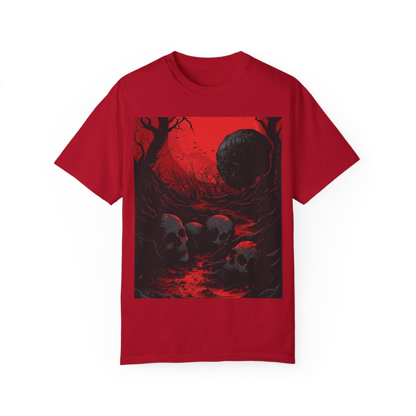 "Crimson Shadows" Skull Tee