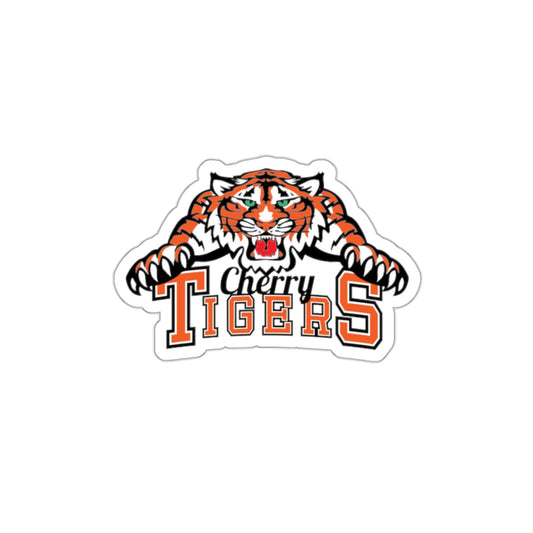 Cherry School Tigers Transparent Sticker – Classic Logo Design