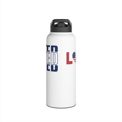 LOVE United USA Stainless Steel Water Bottle | 12oz, 18oz, 32oz