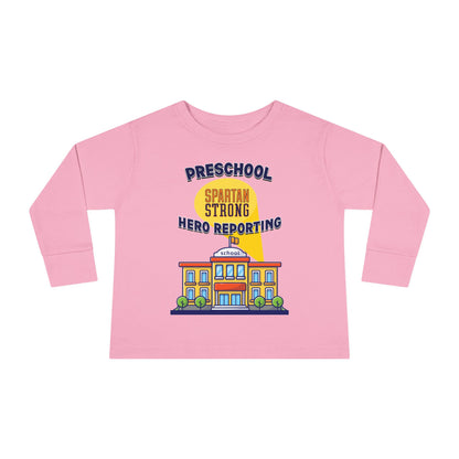 Preschool: Spartan Strong, Hero Reporting – NK Spartans Toddler Long Sleeve Tee