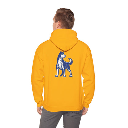 Bigfork Huskies Back-Logo Hoodie — Front Wordmark, Classic Comfort