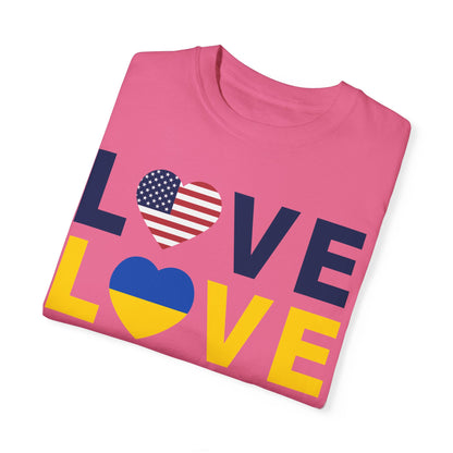 LOVE United – Ukraine Comfort Colors T-Shirt 🇺🇦❤️