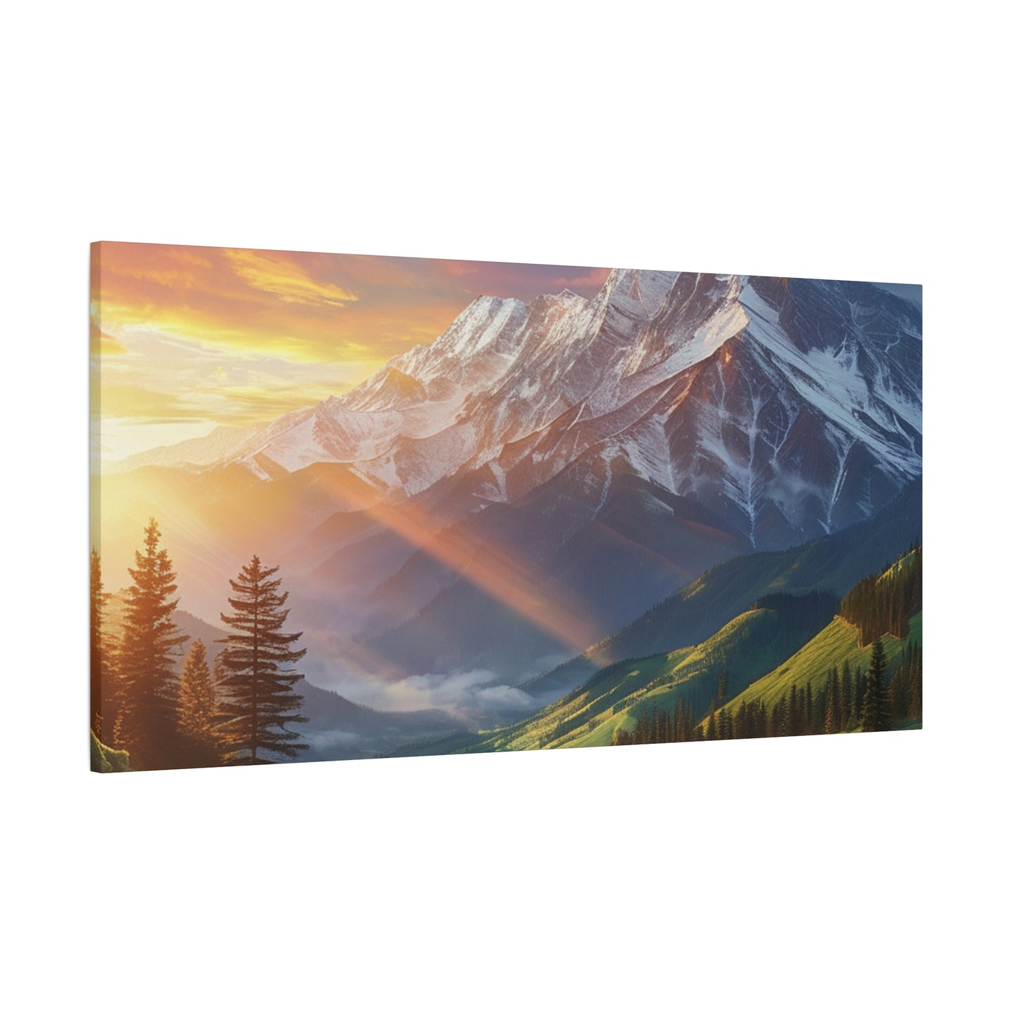 Mountain Valley Sunrise Canvas Print