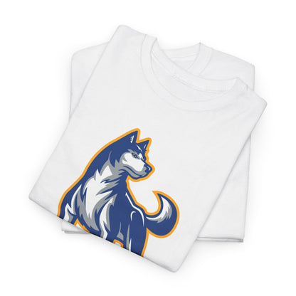 Bigfork Huskies Heavy Cotton Tee — Custom Back (“DAD #1” or Your Text)