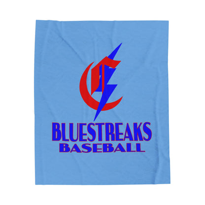 Chisholm Bluestreaks Baseball Velveteen Blanket