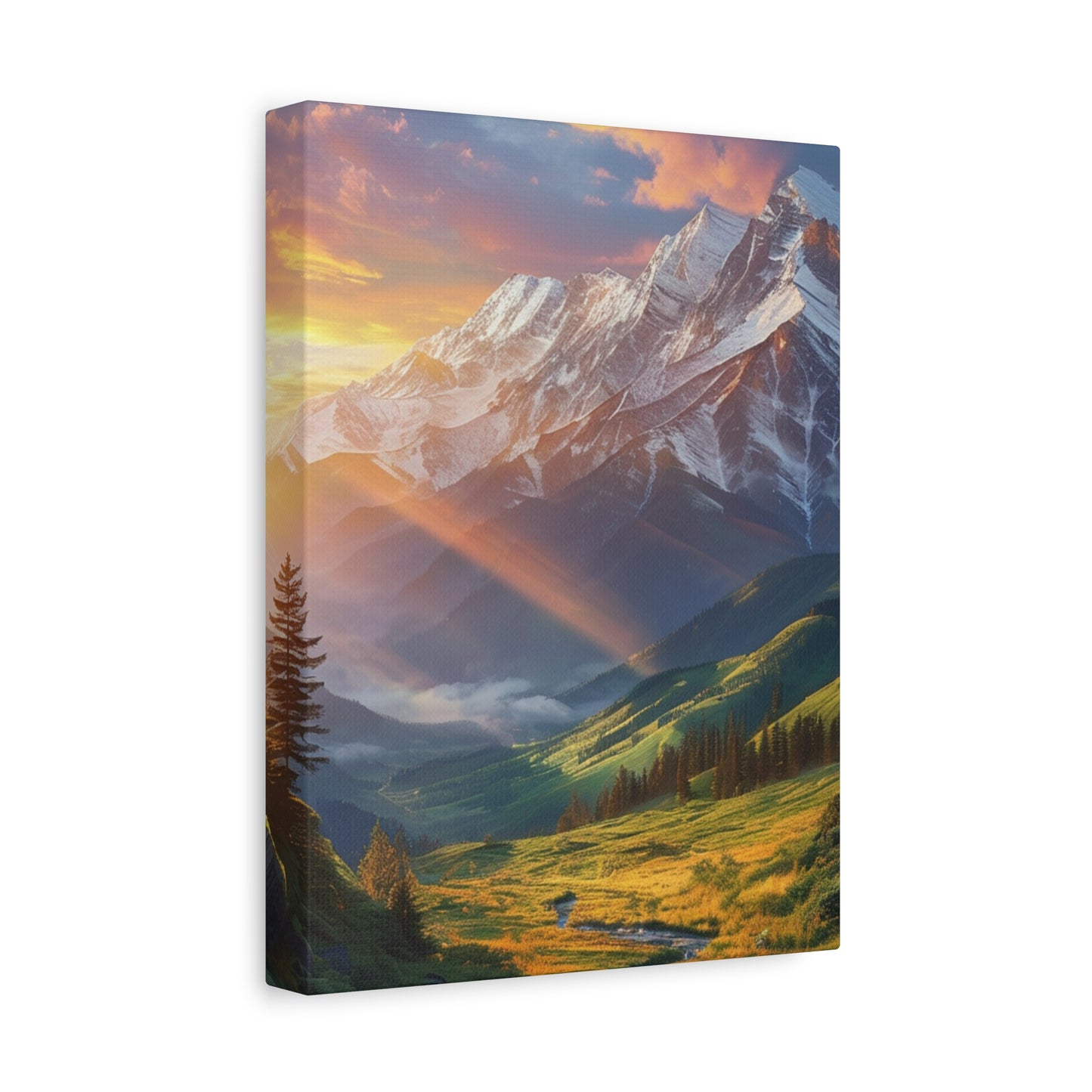 Mountain Valley Sunrise Canvas Print