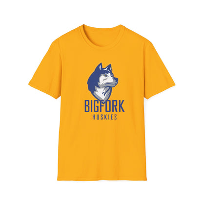 Bigfork Huskies Soft-Style Tee — Custom Back (“MOM #1” or Your Text)