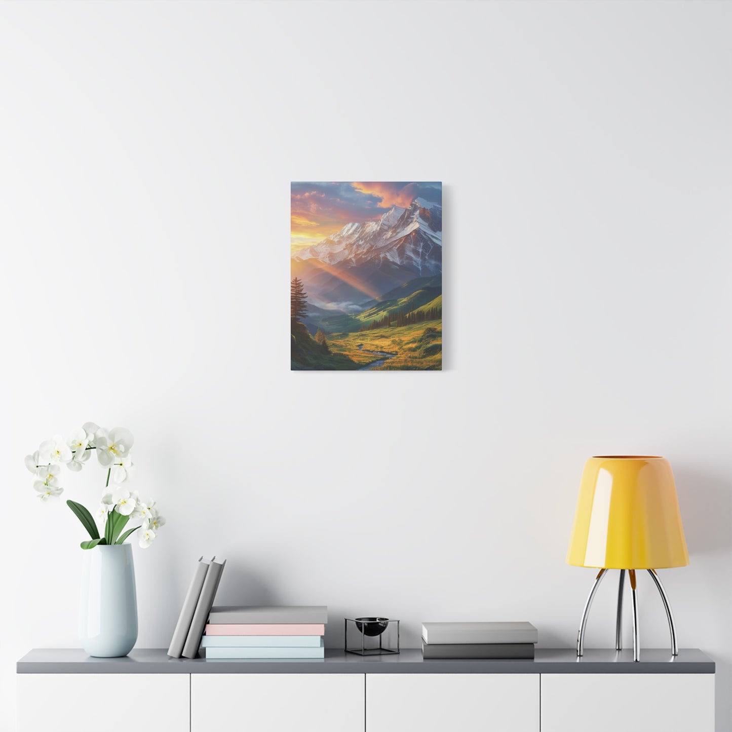 Mountain Valley Sunrise Canvas Print