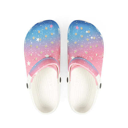 Pink Stars Clogs - Sparkle and Shine with Every Step!