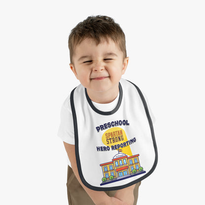 Preschool: Spartan Strong, Hero Reporting – NK Spartans Baby Bib