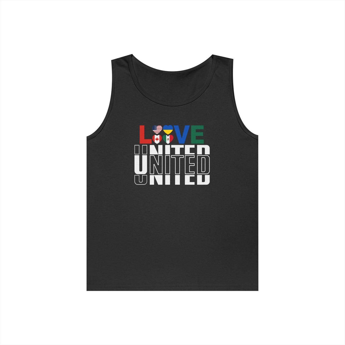 LOVE United USA Unisex Cotton Tank Top