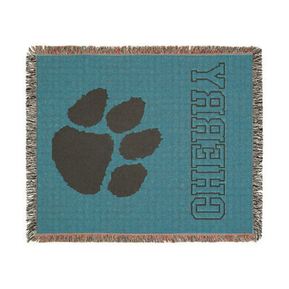Cherry Tigers Woven Throw Blanket
