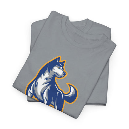 Bigfork Huskies Heavy Cotton Tee — Custom Back (“DAD #1” or Your Text)