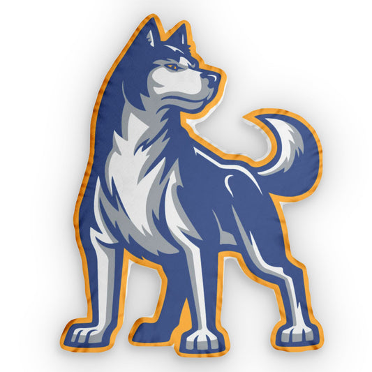 Bigfork Huskies Howl-Power Logo Pillow – Custom Shaped, Double-Sided Plush