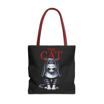 Nun Cat Tote Bag – Purrfectly Spooky Horror-Inspired Design