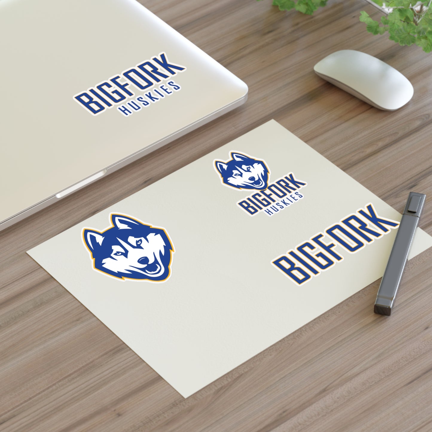 Bigfork High School Huskies Sticker Set – 4 Sticker Styles, White/Clear/Holographic