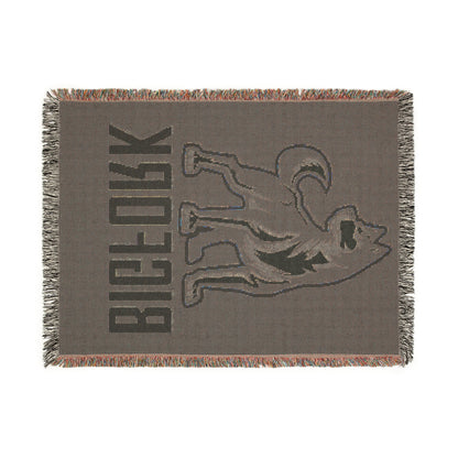 Bigfork Huskies Woven Throw Blanket — 100% Cotton, Fringed, 3 Sizes