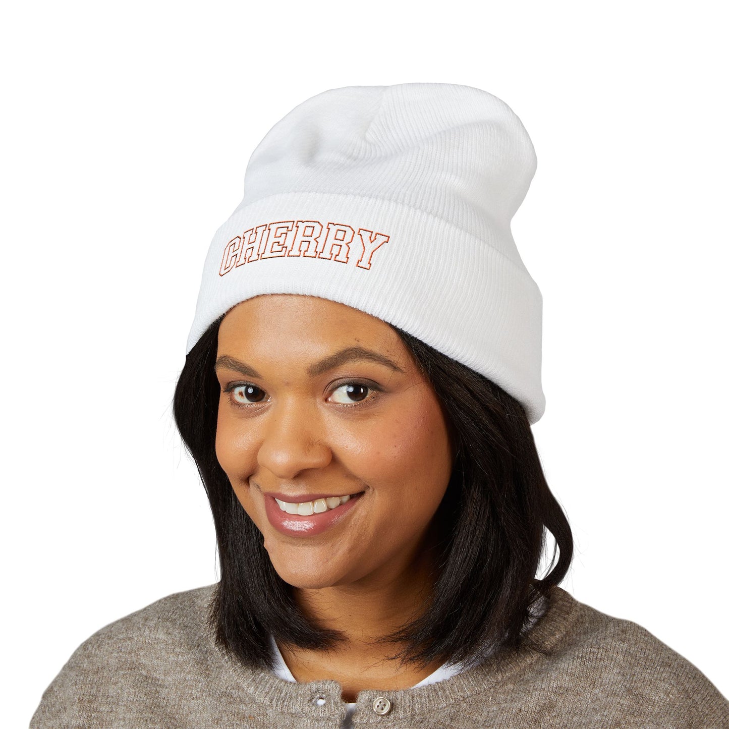 Cherry Cuffed Beanie – Cold Weather? Never Heard of Her ❄️🐯