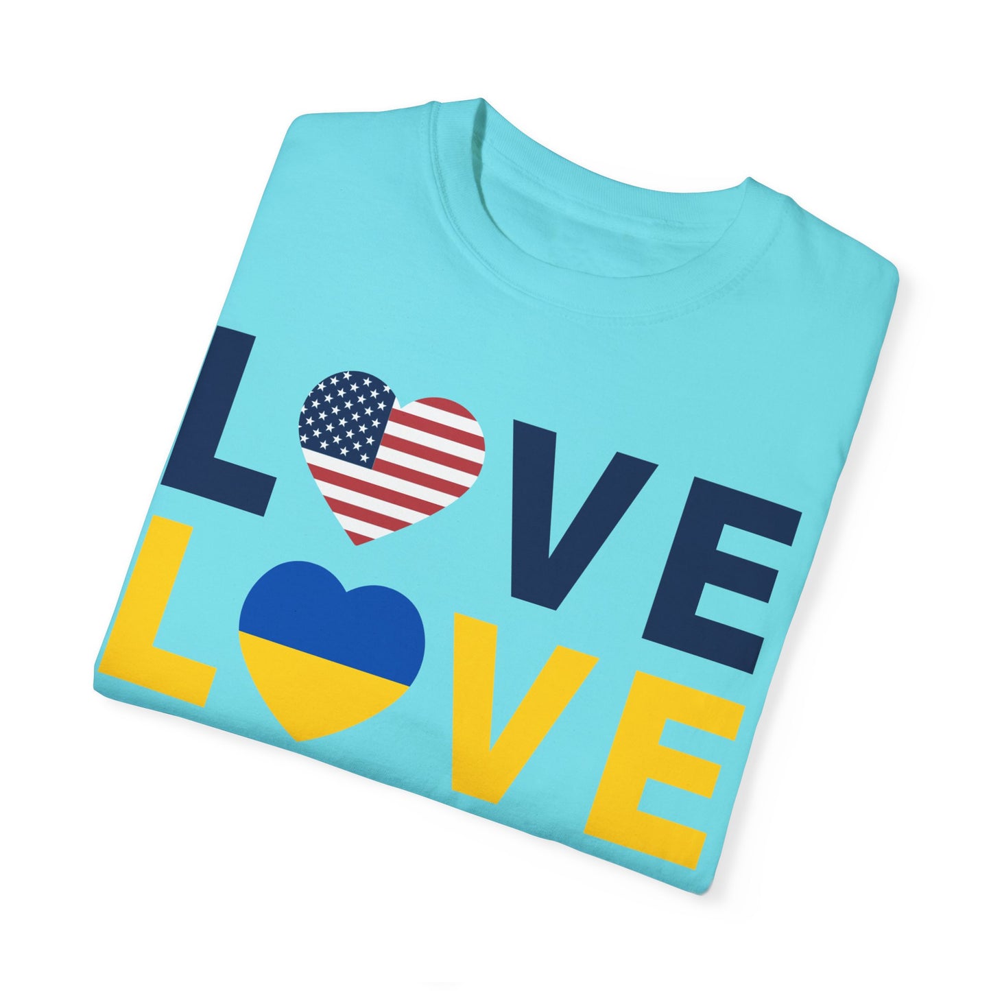 LOVE United – Ukraine Comfort Colors T-Shirt 🇺🇦❤️