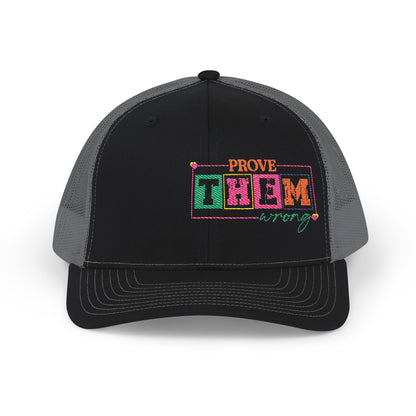 Embroidered Snapback Cap - 'Prove Them Wrong' Motivational Hat